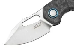 MKM Isonzo FX03M-3CM Clip Point Marble Carbon Fiber Pocket Knife, Jesper Voxnaes Design -Knife Sale Shop MMK FX03M 3CM 03 mkm