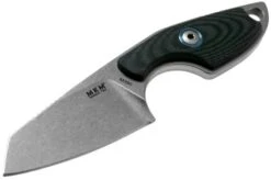 MKM Mikro 2 Wharncliffe, Stonewashed Black G10 Neck Knife, Jesper Voxnaes Design -Knife Sale Shop MMK MR02 GBK 03 mkm knives