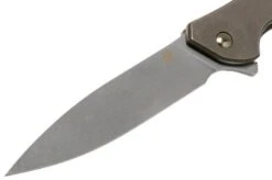 Olamic Rainmaker Droppoint, Kinetic Earth Brown, Gold, Pocket Knife -Knife Sale Shop OCRM HP 05 03 olamic