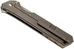 Olamic Rainmaker Droppoint, Kinetic Earth Brown, Gold, Pocket Knife -Knife Sale Shop OCRM HP 05 04 olamic