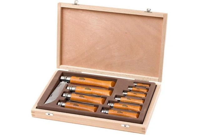 Opinel 10-piece Pocket Knife Set, Carbon Steel 1 Opinel 10-piece Pocket Knife Set, Carbon Steel