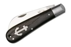 Otter Anchor Knife 172 R.m.L Large Stainless, Smoked Oak, Stainless Anchor, Pocket Knife -Knife Sale Shop OR172RML 04 otter