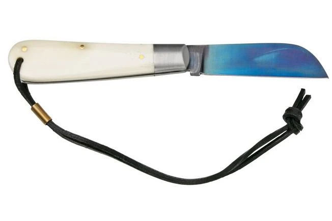 Otter Anchor Knife SET 173 KN Large Blued Carbon, Bone, Brass Anchor, Leather Strap, Pocket Knife 2 Otter Anchor Knife SET 173 KN Large Blued Carbon, Bone, Brass Anchor, Leather Strap, Pocket Knife - Image 2