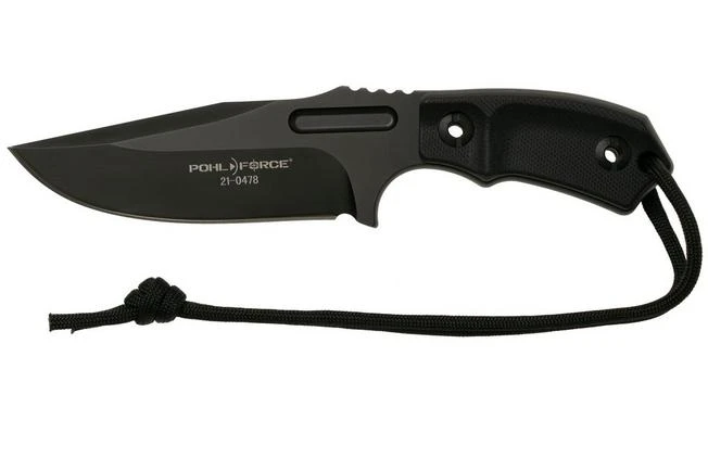 Pohl Force Compact One Black 6022 Fixed Knife, Dietmar Pohl Design 1 Pohl Force Compact One Black 6022 Fixed Knife, Dietmar Pohl Design