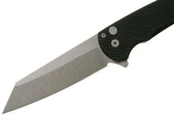 Pro-Tech Malibu 5205 Stonewashed 20CV Reverse Tanto, Black Textured Aluminum Pocket Knife -Knife Sale Shop PH5205 03 protech
