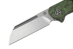 QSP Knife Penguin QS130SJ-E1, CPM 20CV Stonewashed, Fat Carbon Jungle Wear, Slipjoint Pocket Knife -Knife Sale Shop QS130SJ E1 03 qsp