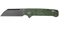 QSP Knife Penguin QS130SJ-E2, CPM 20CV Black Stonewashed, Fat Carbon Jungle Wear, Slipjoint Pocket Knife