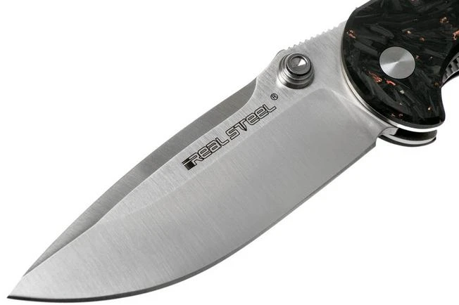 Real Steel Blue Sheep H6 Shredded Copper Carbon Fibre, Knivesandtools Exclusive 7778 Pocket Knife 3 Real Steel Blue Sheep H6 Shredded Copper Carbon Fibre, Knivesandtools Exclusive 7778 Pocket Knife - Image 3