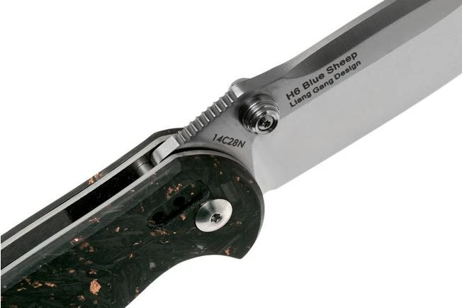 Real Steel Blue Sheep H6 Shredded Copper Carbon Fibre, Knivesandtools Exclusive 7778 Pocket Knife 6 Real Steel Blue Sheep H6 Shredded Copper Carbon Fibre, Knivesandtools Exclusive 7778 Pocket Knife - Image 6