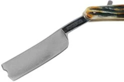 Rough Ryder Folding Razor Cinnamon Stag RR2159 Damascus Straight Razor -Knife Sale Shop RY2159 03 rough ryder