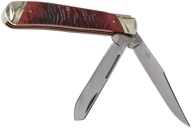 Rough Ryder Tiger Stripe Trapper RR2218 Pocket Knife 2 Rough Ryder Tiger Stripe Trapper RR2218 Pocket Knife - Image 2