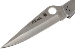 Spyderco C07 Police, Plain Edge -Knife Sale Shop SPC07P 03 spyderco police rvs spc07p 03