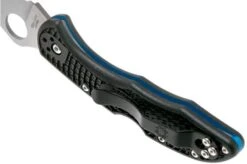 Spyderco Delica 4 Thin Blue Line C11FPSBKBL Pocket Knife -Knife Sale Shop SPC11FPSBKBL 05 spyderco