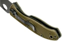 Spyderco Tenacious Lightweight OD Green Black C122PODBK FRN Pocket Knife -Knife Sale Shop SPC122PODBK 05 spyderco