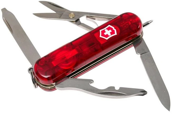 Victorinox Midnite Manager, Swiss Pocket Knife, Transparant Red 1 Victorinox Midnite Manager, Swiss Pocket Knife, Transparant Red