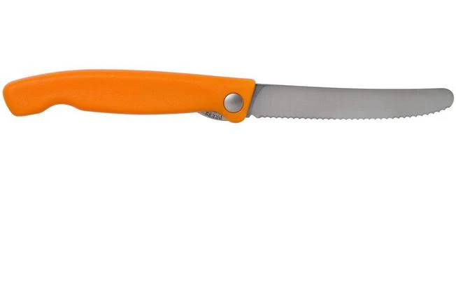 Victorinox SwissClassic 6.7836.F9B Serrated Foldable Vegetable Knife, Orange 2 Victorinox SwissClassic 6.7836.F9B Serrated Foldable Vegetable Knife, Orange - Image 2