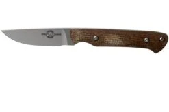 White River Knives Small Game Knife Natural Burlap Micarta Hunting Knife, Owen Baker Jr. Design