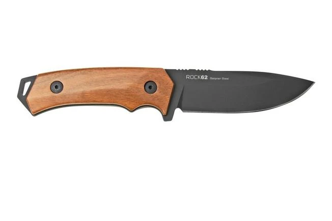WOOX Rock 62 BUKNF00101 Walnut Plain, Fixed Knife 2 WOOX Rock 62 BUKNF00101 Walnut Plain, Fixed Knife - Image 2